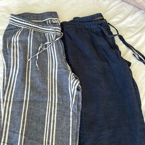 Tommy Bahama linen, Old Navy linen/Rayon. Great condition. Fit for 5’ tall,,S,6